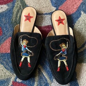 Anna Sui x Inc International Concepts Gannie Mules size 8.5 cowgirl western